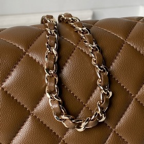 Светло-золотая сумка Chanel 26C с вели