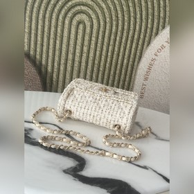 Chanel 26c, модель с подиума, бело-зол