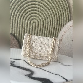 Chanel 26c, модель с подиума, бело-зол