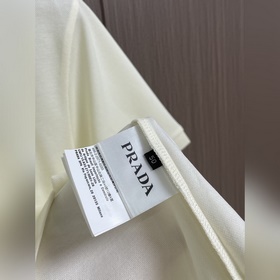 Хлопковая рубашка-поло Prada с вышитым