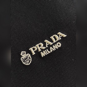 Хлопковая рубашка-поло Prada с вышитым