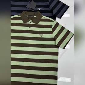 Новая поло-рубашка Prada с полосатым в