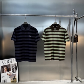 Новая поло-рубашка Prada с полосатым в
