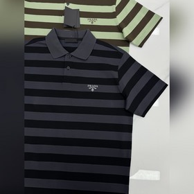 Новая поло-рубашка Prada с полосатым в