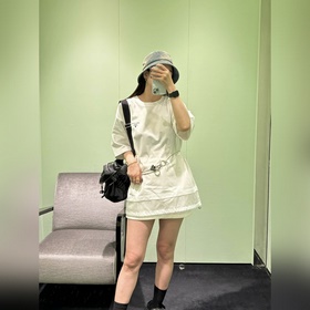 Футболка PRADA с круглым вырезом и кор