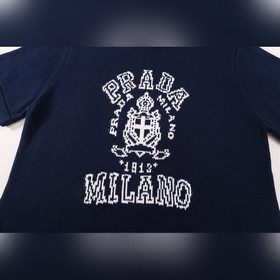 Трикотажная футболка PRADA с круглым 