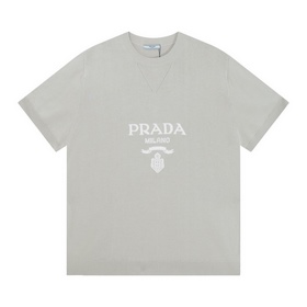 PRADA： трикотажная футболка с круглым