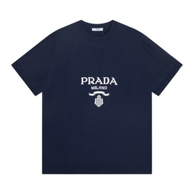 PRADA： трикотажная футболка с круглым