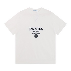 PRADA： трикотажная футболка с круглым