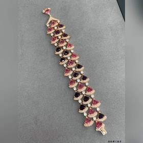 b002 Браслет Bulgari «Цветной веер» —