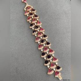 b002 Браслет Bulgari «Цветной веер» — 
