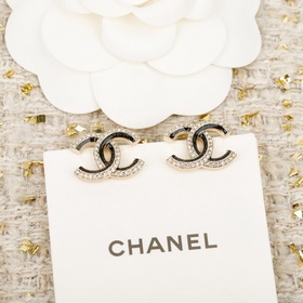 [CHANEL Черные и розовые эмалевые сер