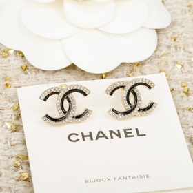 [CHANEL Черные и розовые эмалевые сер