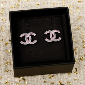 [CHANEL Черные и розовые эмалевые сер
