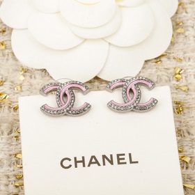 [CHANEL Черные и розовые эмалевые сер