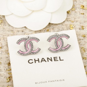 [CHANEL Черные и розовые эмалевые сер