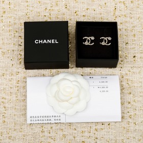 [CHANEL 26C Серьги с камелией и двойны
