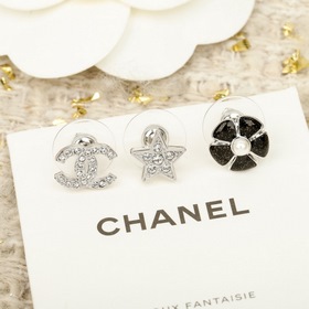 [CHANEL — Набор из трех сережек с моти