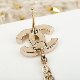 Золотой, серебристый [CHANEL Серьги 