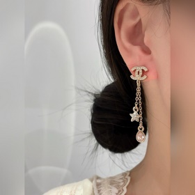 Золотой, серебристый [CHANEL Серьги 