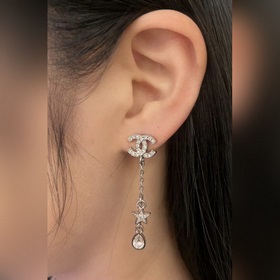 Золотой, серебристый [CHANEL Серьги 
