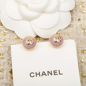 [CHANEL Сережки-гвоздики с пуговицами