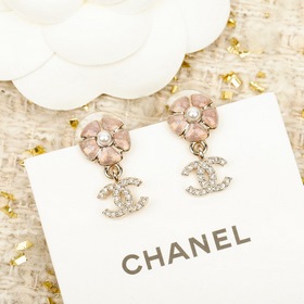 [CHANEL Серьги с розовыми камелиями, ж