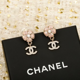 [CHANEL Серьги с розовыми камелиями, ж