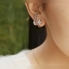 CH006 Серьги Chanel AB Comet： одно укр
