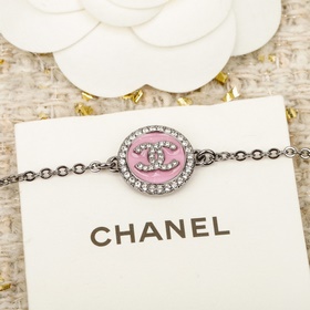 [CHANEL Черный круглый браслет с эмаль