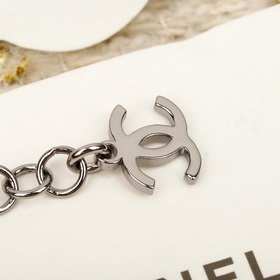 [CHANEL Черный круглый браслет с эмаль