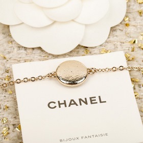 [CHANEL Черный круглый браслет с эмаль