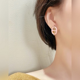 Серьги A1001 Hermès Mini Maillon в роз