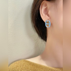Серьги A1001 Hermès Mini Maillon синег