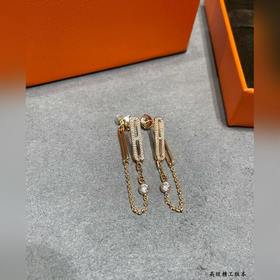 A0013 Сережки-гвоздики Hermès с цепочк