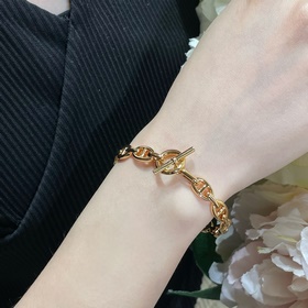 a906 Браслет Hermès с гладким «свиным