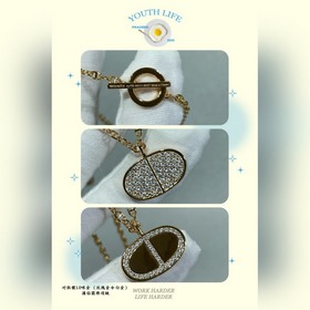 a006 Ожерелье Hermès с круглым значком