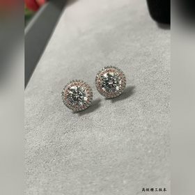 Сережки-гвоздики Tiffany с большим роз
