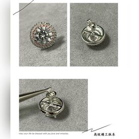 Сережки-гвоздики Tiffany с большим роз