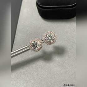 Сережки-гвоздики Tiffany с большим роз