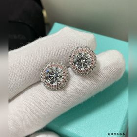 Сережки-гвоздики Tiffany с большим роз