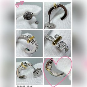 Сережки-гвоздики Tiffany в форме круга
