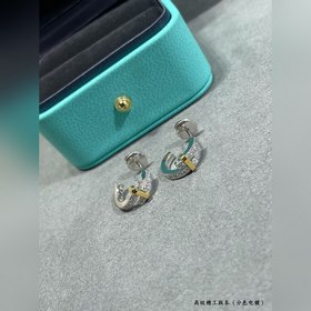 Сережки-гвоздики Tiffany в форме круга
