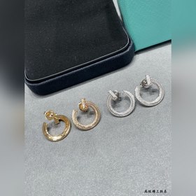 Уши-гвоздики Tiffany T1 с узкими кружк