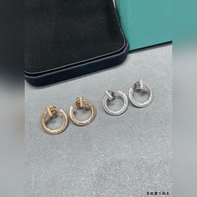 Уши-гвоздики Tiffany T1 с узкими кружк