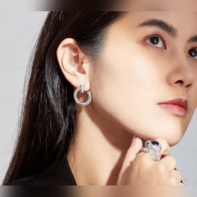 Уши-гвоздики Tiffany T1 с узкими кружк