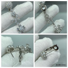Серьги V128 VCA с белыми бриллиантами 