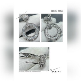 Серьги V124 VCA с круглыми бусинами, п