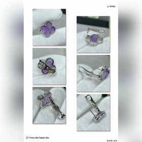 Серьги V411 VCA «Ультрафиолетовый четы
