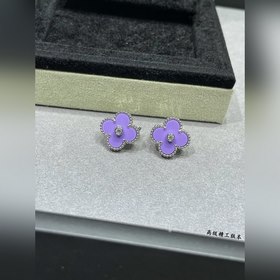 V118 VCA： серьги-кляпс фиолетовым агат